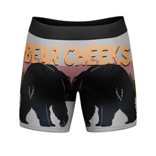 Mens Bear Cheeks Boxer Briefs Funny Novelty Underwear Sarcasm Hilarious Saying