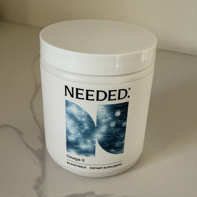 Needed Omega-3 Support Softgels 60 Count Exp 12/2027