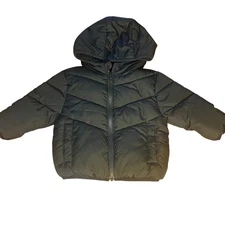 SWISSTECH black puffer hooded full zip baby jacket SIZE 12M