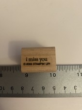 Stampin Up! I Miss You Wood Mounted Rubber Stamp RS58