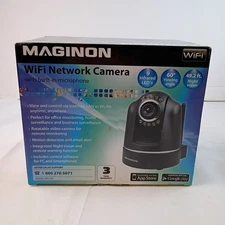 Maginon WiFi Network Camera with Built-In Microphone and Night Vision New in Box