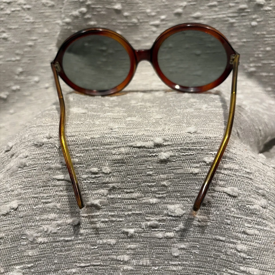 Vintage Oval Mod Sunglasses Oversized Tortoiseshell 1960s Retro Made In Italy - Image 3 of 4