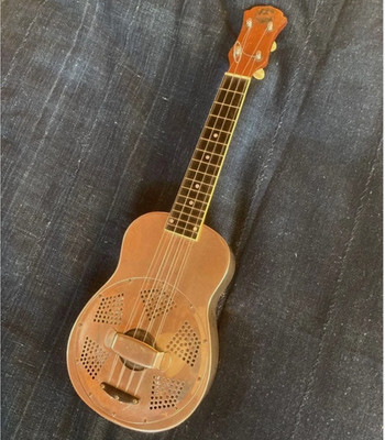 National Style 1 Resonator Ukulele 1920s Vintage German Silver Original Case JP