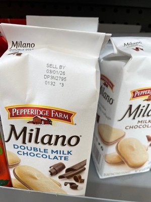 3 Pack Pepperidge Farm Milano Double Milk Chocolate Cookies, 7.5 oz Bags