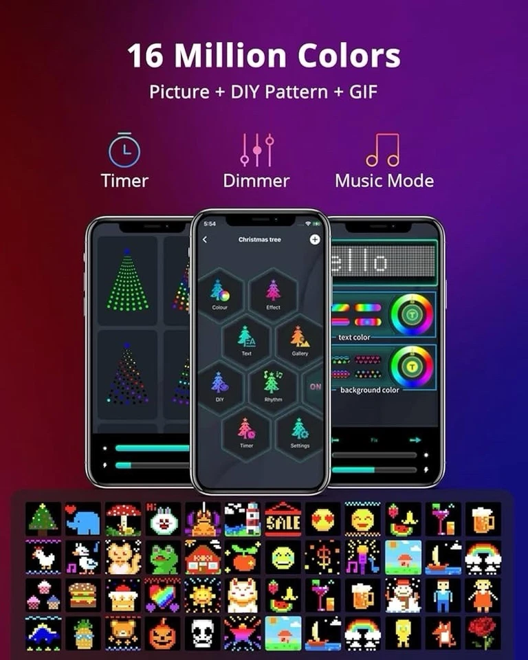 Светодиодная умная шторка с приложением занавеска лента свет с программируемой музыкой... - Изображение 3 из 4