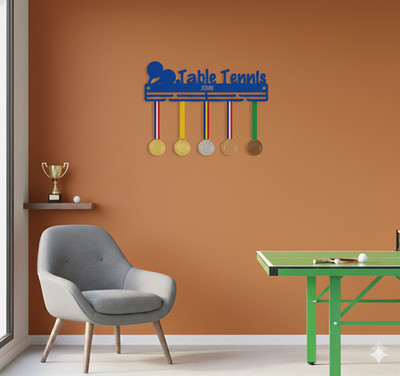 Personalisierter Medaillenaufhänger Tischtennis 2 Ebenen Acryl Medaillenhalter Wandaufsteller