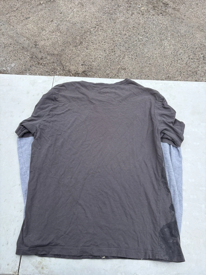 Camisa térmica grande Y2K MMA Elite Cyber Goth Grunge patinador en capas  Foto 3 de 4