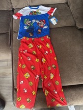 Mario Brothers Kids Pajamas, Size 8 NWT