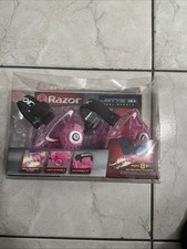 Razor Jetts DLX Pink Heel Wheels Shoe Skates Wheels Light Up Adjustable Strap