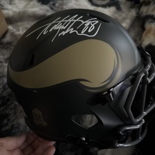 Adrian Peterson Signed Minnesota Vikings F/S Salute 25 Speed Helmet - Beckett W