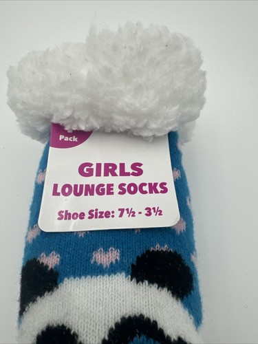 Girls Panda Lounge Sock 7 1/2-3 1/2 - Picture 4 of 6