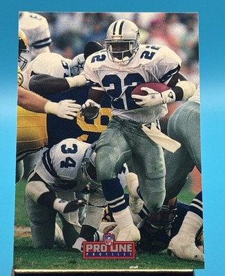 1993 Pro Line Profiles #591 Emmitt Smith Dallas Cowboys RB HOF