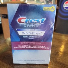 Crest 3D White No Slip White Strips Dental Whitening Kit 12 Count Sealed BB 3/19