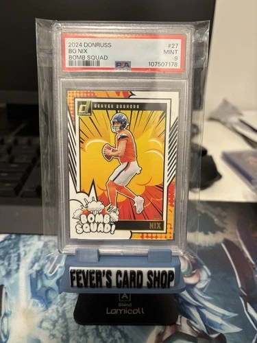 PSA 9 2024 Panini Donruss Bomb Squad Bo Nix #27 (RC)