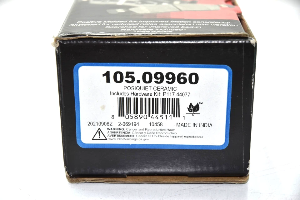 💎 Pastillas de freno delanteras de cerámica Toyota Sequoia 2003-2007 con herrajes Posi silenciosas Foto 4 de 4