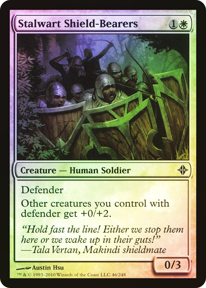 MTG FOIL Stalwart Shield-Bearers  - Rise of the Eldrazi #046