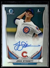 2014 BOWMAN CHROME REFRACTOR 1ST PROSPECT AUTO JAKE STINNETT CUBS