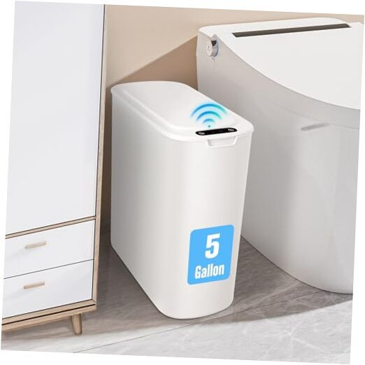 5 Gallon Automatic Bathroom Trash Can, Touchless Motion Sensor Garbage Can