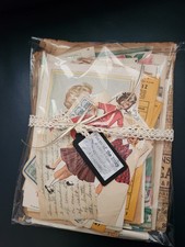 VINTAGE 75pc LOT MIXED EPHEMERA ALL ORIGINAL JUNK JOURNALING MIXED MEDIA ART