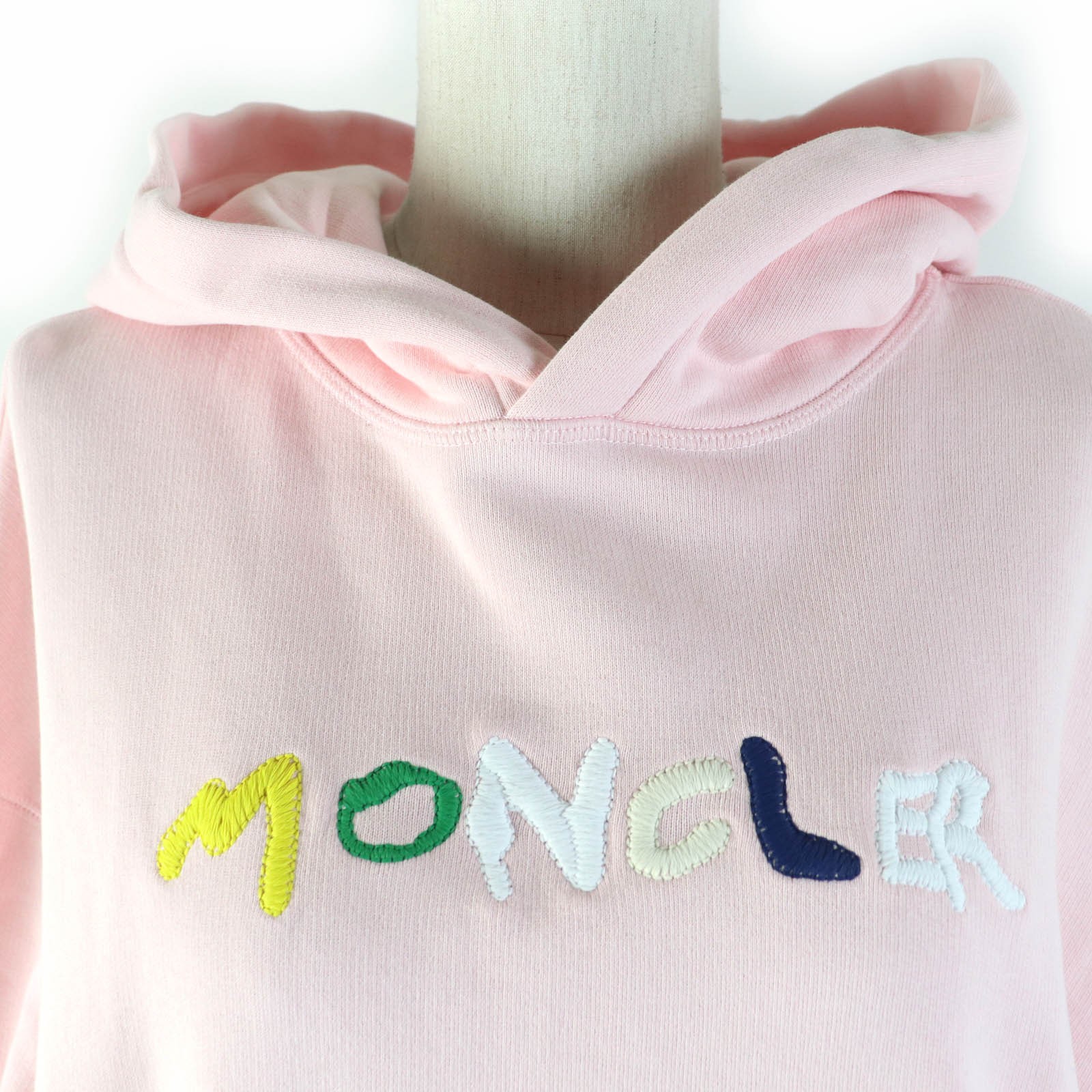 Great MONCLER hoodie HOODIE Logo patch and embroidered logo pink cotton Women L thumbnail 4