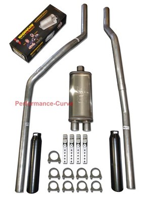83-01 Chevrolet GMC S10 S15 Mandrel Bent Performance Dual Exhaust -18'' Magnaflow