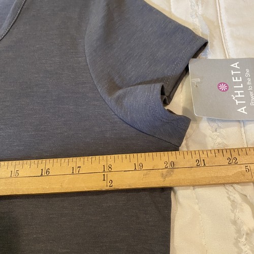 Athleta Dress Womens Large Gray Black Ella Short Sleeve Merino Wool Blend NWT - Picture 3 of 11