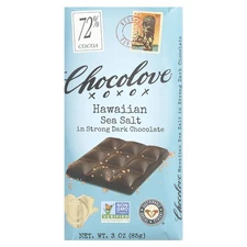 Hawaiian Sea Salt in Strong Dark Chocolate, 72% Cocoa, 3 oz (85 g)
