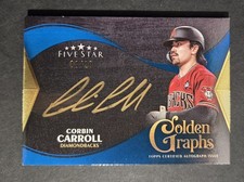 2024 Topps Five Star Golden Graphs Gold Ink Auto Corbin Carroll Auto #/20 Blue