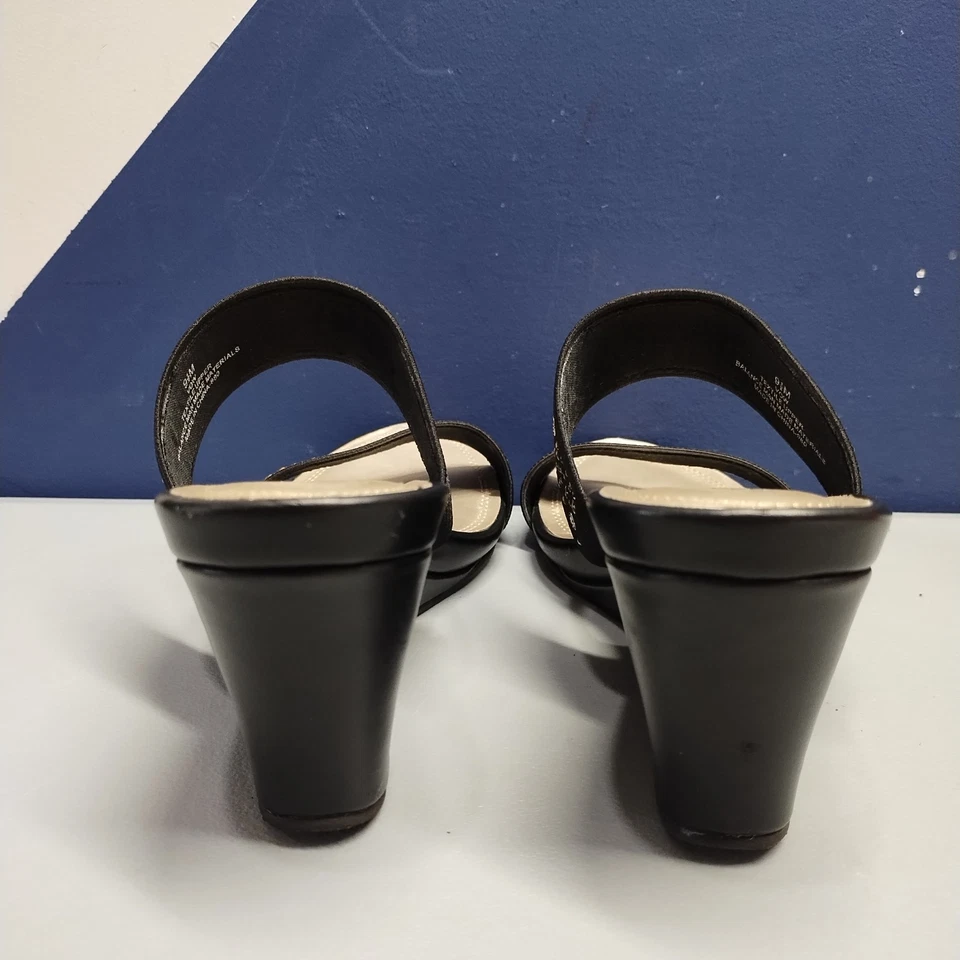 Impo Stretch Vow Wedge Sandals Women's Size 9.5M Black Studded Comfort Slip On - Image 3 of 4