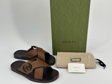 Neu Luxury Original GUCCI-738471-Herren Sandalen Pantolett Gr-UK- 9/EU-43/US-10.