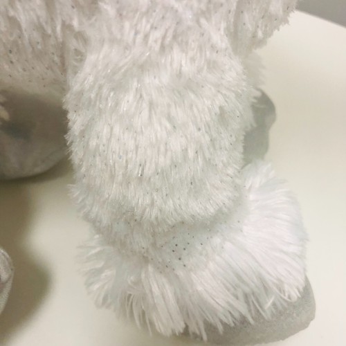 Construye un oso bastón de caramelo brillo felpa cuernos de reno con chaqueta juguete de Navidad - Imagen 9 de 16