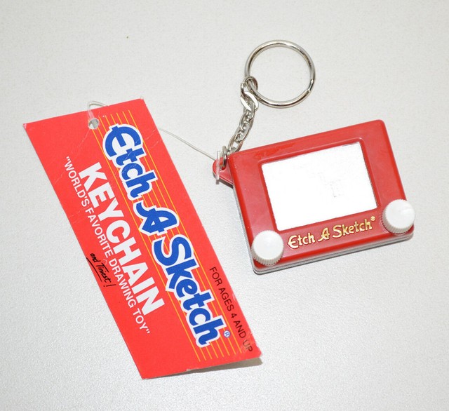 Etch a Sketch Keychain Keyring Toy 