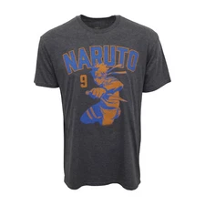NARUTO 9 SHIPPUDEN COLLECTION T SHIRT OFFICIAL ITEM LIGHT CHARCOAL