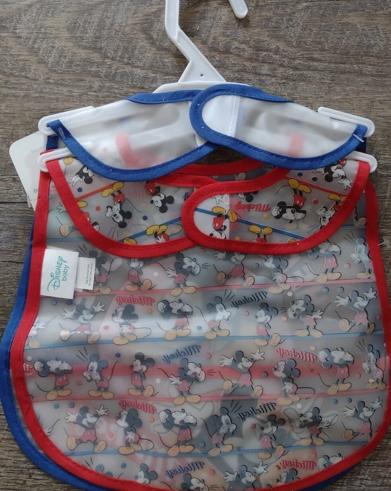 Juego de 2 baberos atrapa migas Disney Baby Mickey Mouse. (J1) Foto 3 de 4