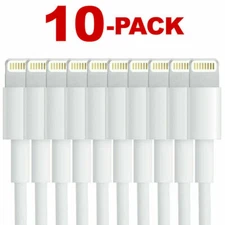 10-PACK 3-6-10FT USB Charger Cable Cord For iPhone  PRO XR X XS MAX 11 12 13 14