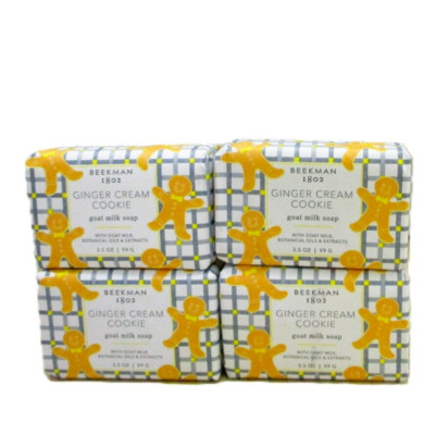 Beekman 1802 (4) GINGER CREAM COOKIE Soap Bars 3.5 oz SEALED