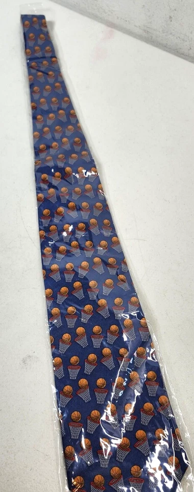 Corbata azul Utopía Coach jugador de baloncesto aros temática novedad NUEVA Foto 4 de 4