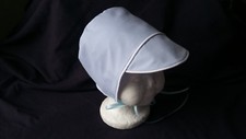 Boy White Blue Cotton Christening/Baptism /Wedding Cap Bonnet /Sun Hat 0-24M