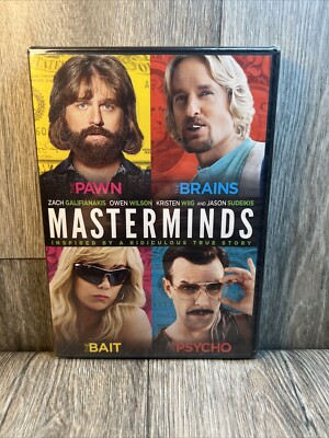 Masterminds DVD Brand New Sealed Zach Galifianakis Owen Wilson Jason Sudeikis