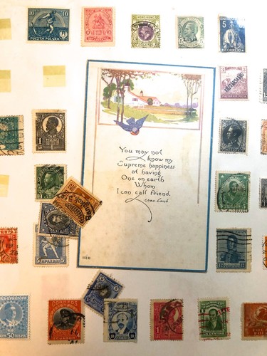 VTG Stamp 35 lot with postcard used - see photo for  condition - Picture 3 of 5