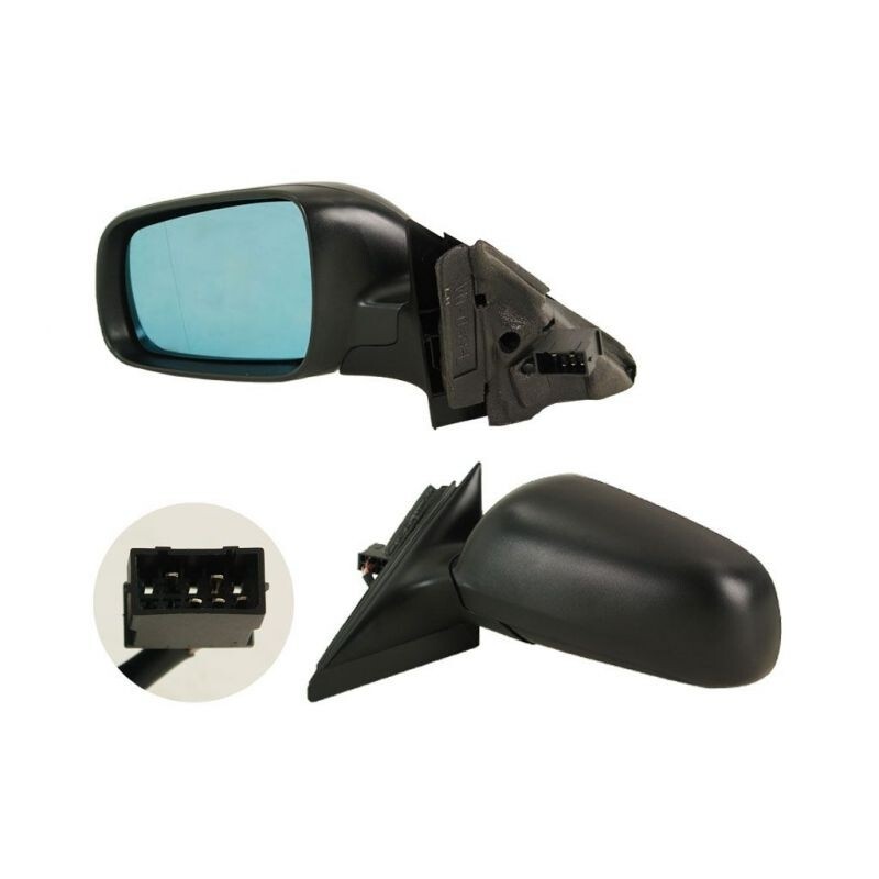 Left Exterior Mirror For Audi A4 (B5) 01.1999-09.2001 Large 5 Pin Black
