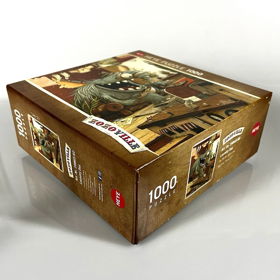 Heye Zozoville Laundry Day Puzzle 1000 Piece Johan Potma Art Complete - Image 2 of 3