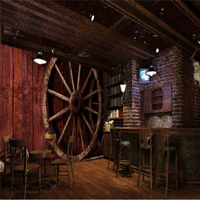 3D Old Fashioned Wagon Wheels Wallpaper Full Wall Mural Photo Printed Home Decor