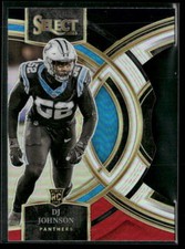 2023 Panini Select #143 DJ Johnson Black and Red Prizms Die Cuts Panthers