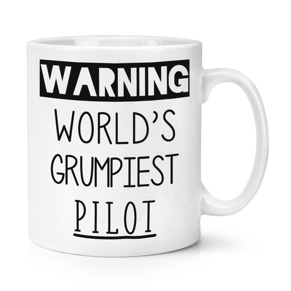 Warnung World's Grumpiest Pilot 284Ml Becher Tasse Grumpy Toll Best Flieger Spaß-image