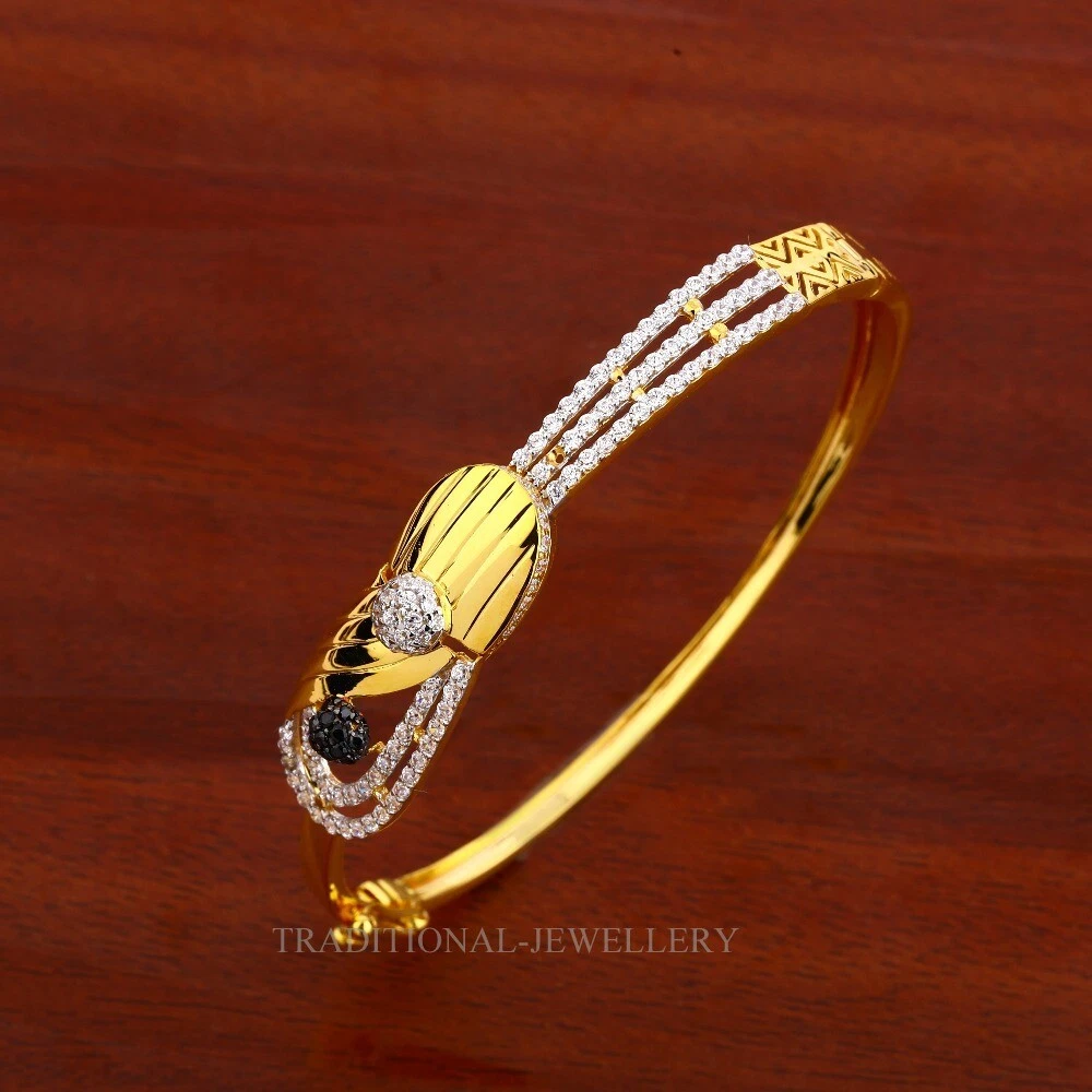 Buy Dazzling Moonlight Silver / Gold Plated-bangle Bracelet Single Bracelet  Listing for One Bangle. Online in India - Etsy