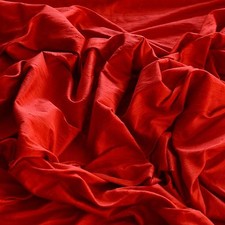 Red Dupioni Silk, 100 Silk Fabric, 44"/54" Wide, By The Yard S-117