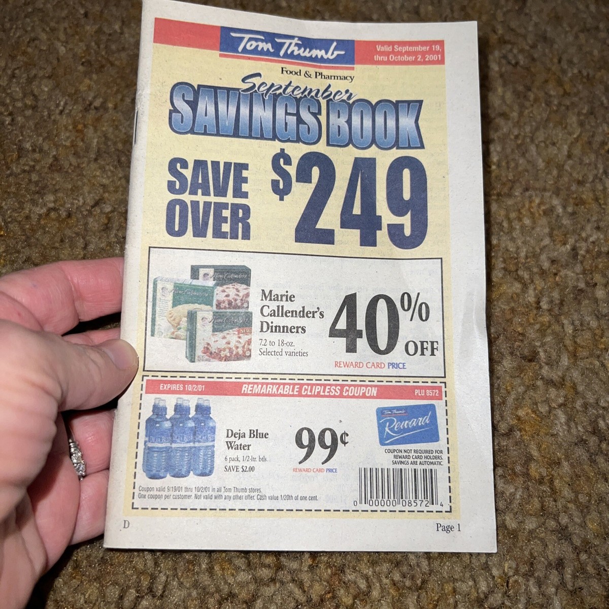 Tom Thumb Grocery September 2001 Savings Book Advertising Print Ad