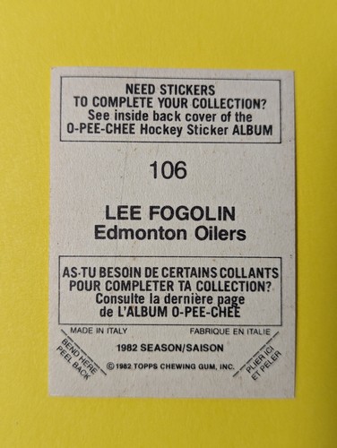1982-83 O-Pee-Chee HNL Hockey Stickers OPC U-Pick - Picture 218 of 500