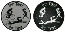 Triathlon patch with text club patch 8 cm 254-1